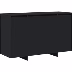 Ce meuble de rangement moderne mélange fonctionnalité et design stylé. Fait en bois d'ingénierie et recouvert d'un noir dynam ...