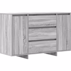 Ce buffet contemporain fait 120 cm de long, 40,5 cm de large et 75 cm de haut. Il combine style et fonctionnalité, parfait po ...
