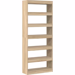 Cette bibliothèque moderne en chêne Sonoma est une chouette solution pour ranger des livres, des décorations ou des objets sp ...