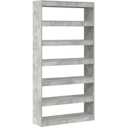 Vidaxl - Bibliothèque Grise Bois d'ingénierie 100 x 30 x 198 cm Étagère