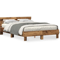 Vidaxl - Cadre de lit en bois Bois récupéré 140 x 190 cm Convertible