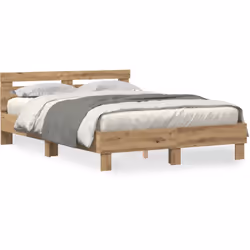 Ce cadre de lit en chêne massif est un super choix pour n'importe quelle chambre, montrant toute la beauté du bois de chêne.  ...