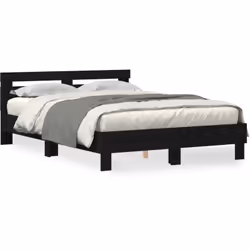 Ce cadre de lit en chêne noir est une vraie pièce maîtresse pour n'importe quelle chambre, ajoutant une esthétique stylée à v ...