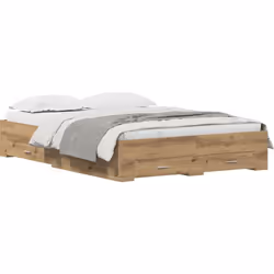 Ce cadre de lit est un ajout stylé et pratique à ton espace de sommeil. Avec son look moderne et sa belle finition en chêne a ...
