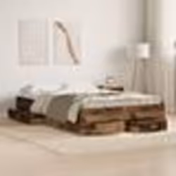 Lit avec tiroirs vidaXL en bois vieilli 120x190 cm en bois dingénierie 3333978