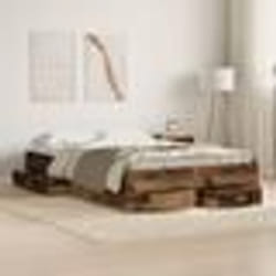Lit avec tiroirs vidaXL en bois vieilli 120x190 cm en bois dingénierie 3333978