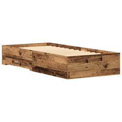 Cadre de lit avec tiroirs avec tiroir Bois ancien 90 x 200 cm Vidaxl