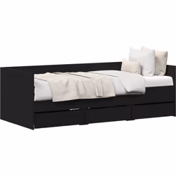 Ce lit réversible en chêne noir moderne mélange style et praticité, parfait pour n'importe quelle chambre. Avec son design sp ...