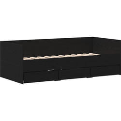 Lit de jour Chêne noir Bois d'ingénierie 90 x 190 cm Durable Vidaxl
