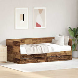 Lit D'Appoint Bois Ancien 90 X 200 Cm Bois D'Ingénierie Vidaxl