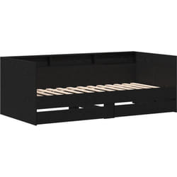 Vidaxl - Lit de jour avec tiroirs en chêne noir Chêne noir Bois d'ingénierie