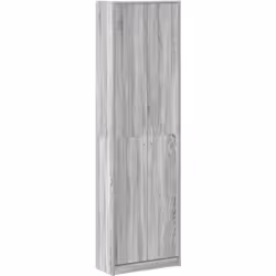 Cette armoire combine un look moderne avec une finition gris sonoma, ce qui en fait un excellent ajout à toute chambre ou sal ...