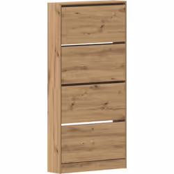 Cette armoire à chaussures avec 4 tiroirs rabattables combine style et fonctionnalité, rendant ton couloir ou salon plus élég ...