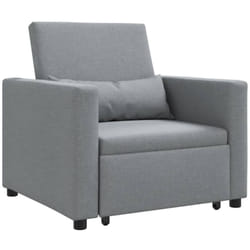 Canapé Lit Simple Gris clair 90 x 165 x 87 cm tissu Vidaxl