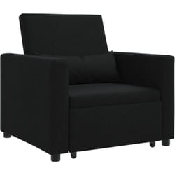 Vidaxl - Sofa-lit convertible 3-en-1 en tissu noir