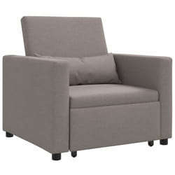 Canapé Lit Simple Taupe 90 x 165 x 87 cm tissu Vidaxl