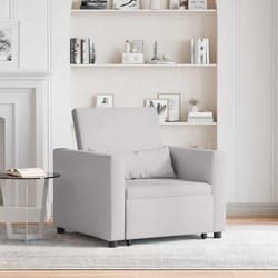 Vidaxl Canapé Lit Simple Gris Nuage 90 X 165 X 87 Cm Tissu
