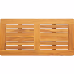 Ce plateau de table rectangulaire, 80 x 40 x 2 cm, met en avant la beauté naturelle et la praticité du bois de teck massif. S ...