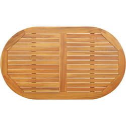 Plateau de table 120x70x2,2 cm Ovale en Bois Massif de Teck Vidaxl