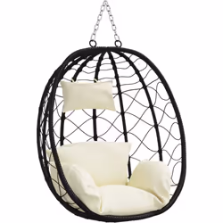 Cette chaise œuf suspendue est une super addition pour n'importe quel espace extérieur, offrant un coup de cœur accueillant p ...