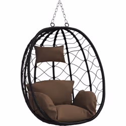 Cette chaise œuf suspendue est ce qu'il vous faut pour n'importe quel espace, elle vous offre un coin douillet pour vous déte ...