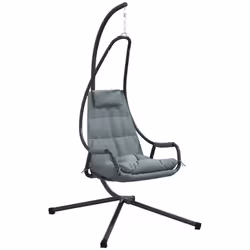 Ce fauteuil œuf suspendu avec support ajoute une touche mignonne à n'importe quel porche, balcon ou jardin. Son style moderne ...