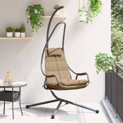 Chaise suspendue Pliant Manuel Taupe 94 x 107 x 196.5 cm Acier Vidaxl