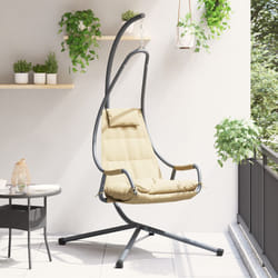 Chaise suspendue Pliant Manuel Beige 94 x 107 x 196.5 cm Acier Vidaxl