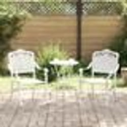 Chaises de jardin vidaXL 2 pcs en alu moulé blanc