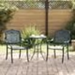Chaises de jardin vidaXL 2 pièces en aluminium vert