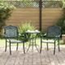 Chaises de jardin vidaXL 2 pièces en aluminium vert