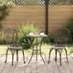 Ensemble de Jardin Bistro 3 Pièces en Aluminium