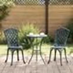 Ensemble Bistro de Jardin en Aluminium Couleur Verte 3 Pièces vidaXL