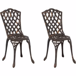 Cet ensemble tendance de chaises d'extérieur mélange des styles classiques avec une solidité moderne, offrant un confort parf ...