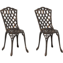 Vidaxl - Chaises de jardin 2 pcs en alu bronze