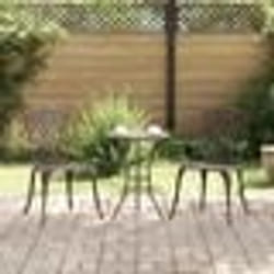 Chaises de jardin vidaXL 2 pcs en alu bronze