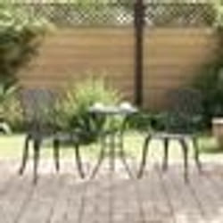 Chaises de jardin vidaXL 2 pcs Aluminium coulé Noir