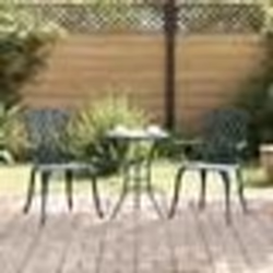 Chaises de jardin vidaXL 2 pcs Vert en aluminium moulé