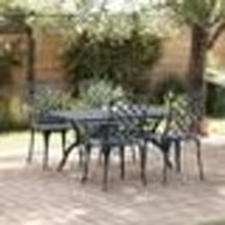 Chaises de jardin vidaXL empilables 4 pcs vert en aluminium moulé