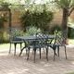 Chaises de jardin vidaXL empilables 4 pcs vert en aluminium moulé