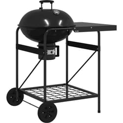 Vidaxl - Chariot de barbecue au charbon avec couvercle noir 96x72x113 cm en métal