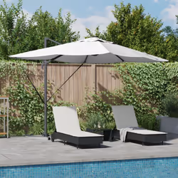 Ce parasol déporté Roma allie parfaitement style et praticité, offrant un ombrage idéal pour les patios, balcons et jardins.  ...