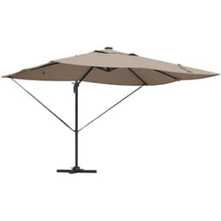 Parasol Cantilever Roma avec LEDs Taupe 352 x 251 x 265 cm en Aluminium Vidaxl