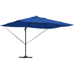 Parasol déporté Roma avec LEDs bleu azur, 352 x 251 x 265 cm en aluminium Vidaxl