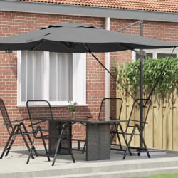 vidaXL Parasol Roma Anthracite 286 x 285 x 265 cm