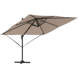 Parasol Roma Taupe 286 x 285 x 265 cm Polyester et Aluminium vidaXL
