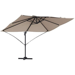 Vidaxl - Parasol Roma à Bras Déporté Taupe, Noir 352 x 251 x 260 cm
