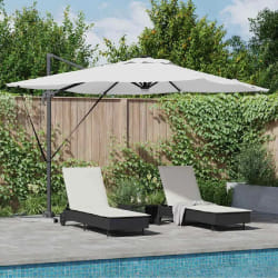vidaXL Parasol Roma Beige 286 x 285 x 270 cm Aluminium et polyester