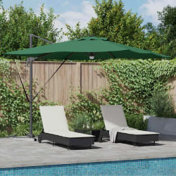 vidaXL Parasol Roma Vert 286 x 285 x 270 cm Aluminium et polyester