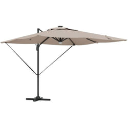 Vidaxl - Parasol Roma Taupe 286 x 285 x 270 cm Aluminium, Polyester
